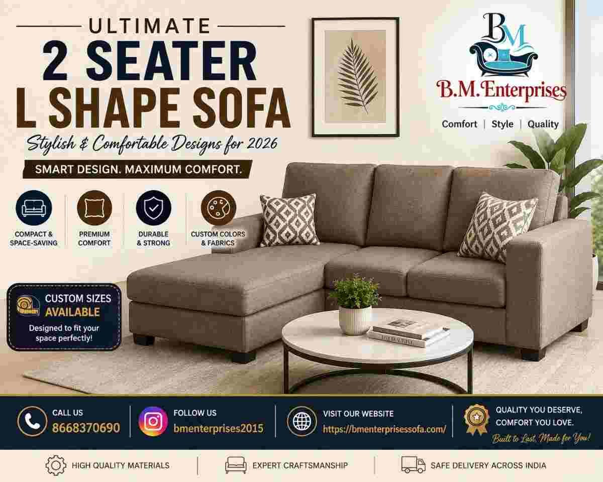 2 seater l shape sofa