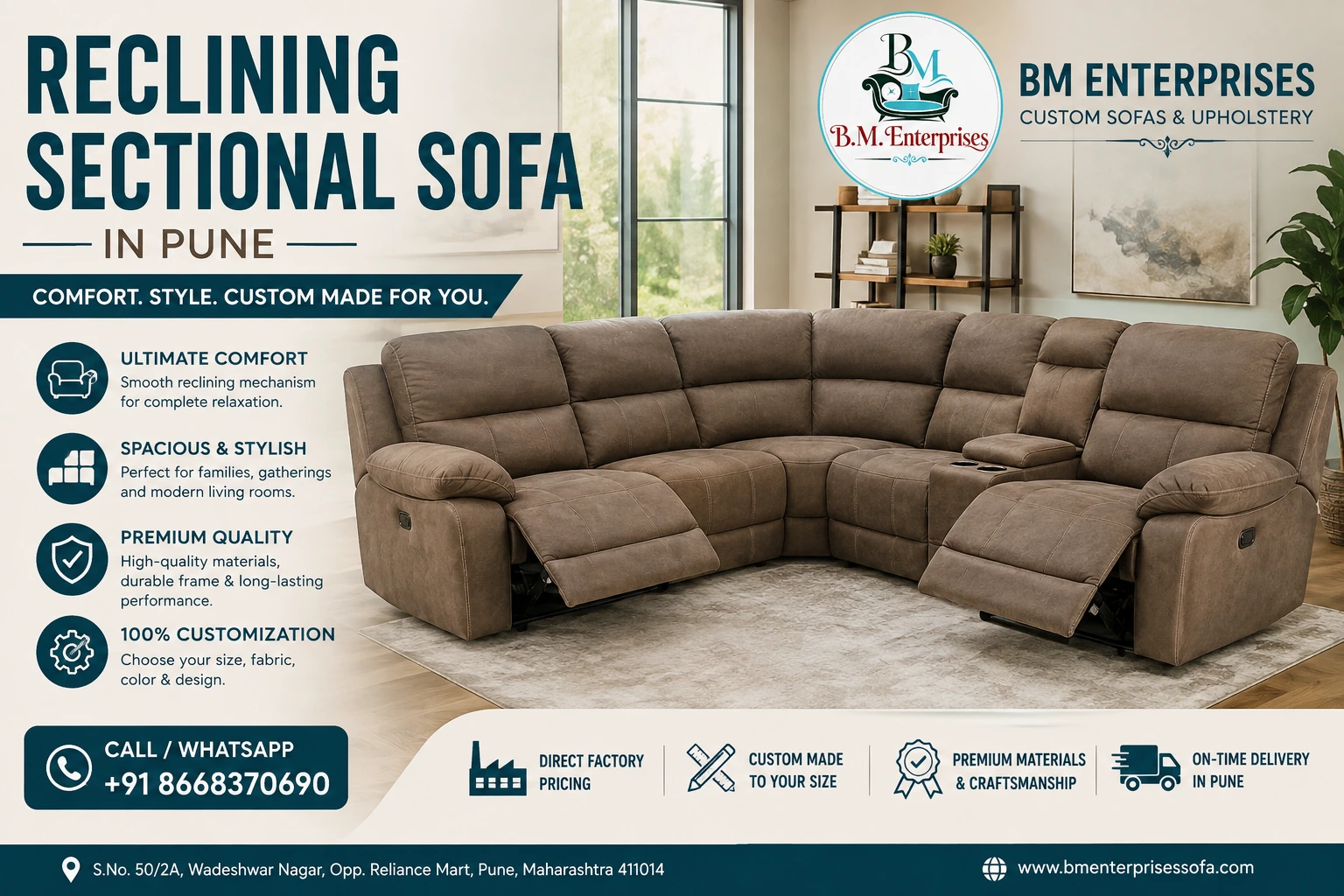 reclining sectional sofa