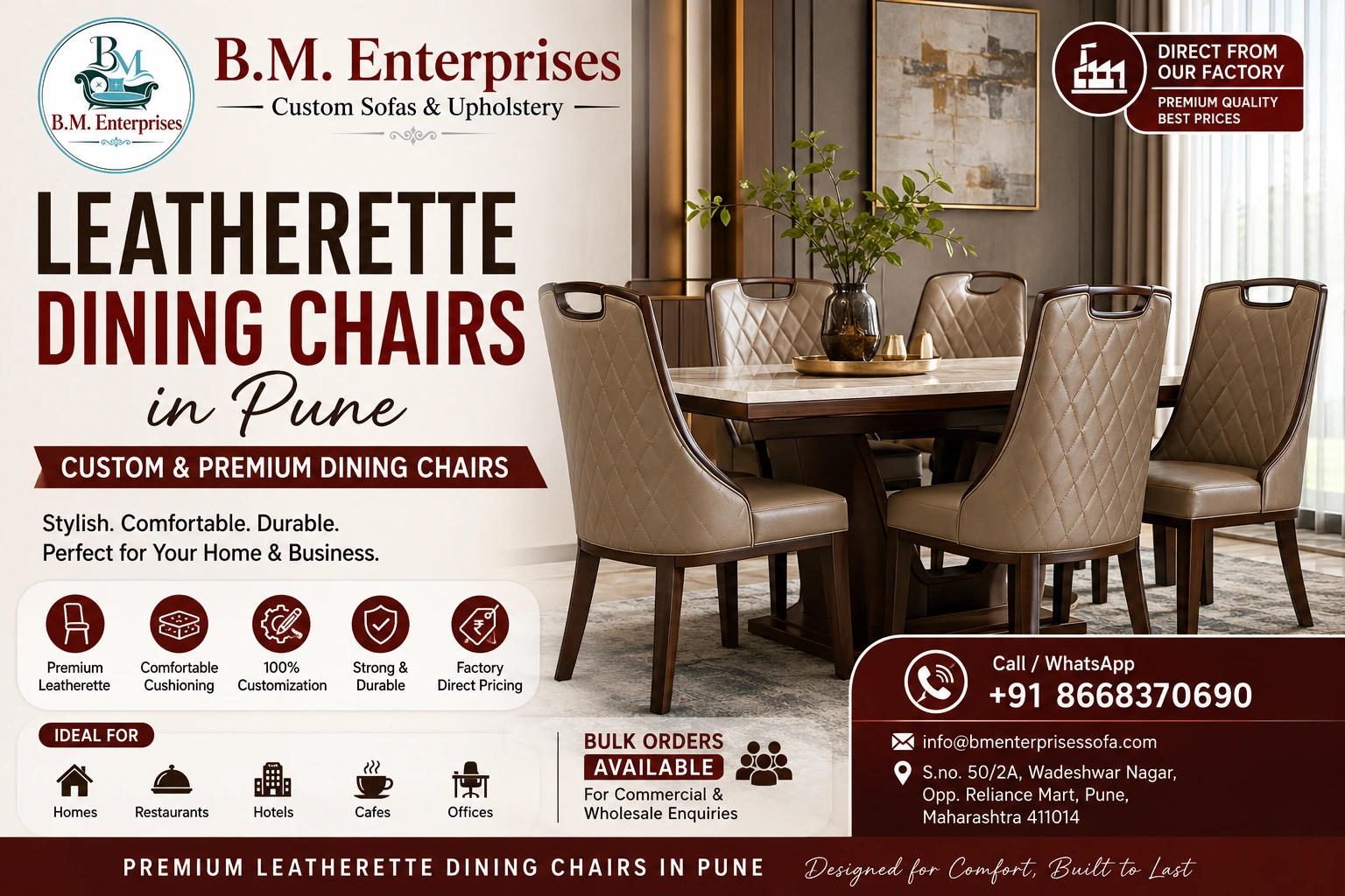 Leatherette Dining Chairs in Pune