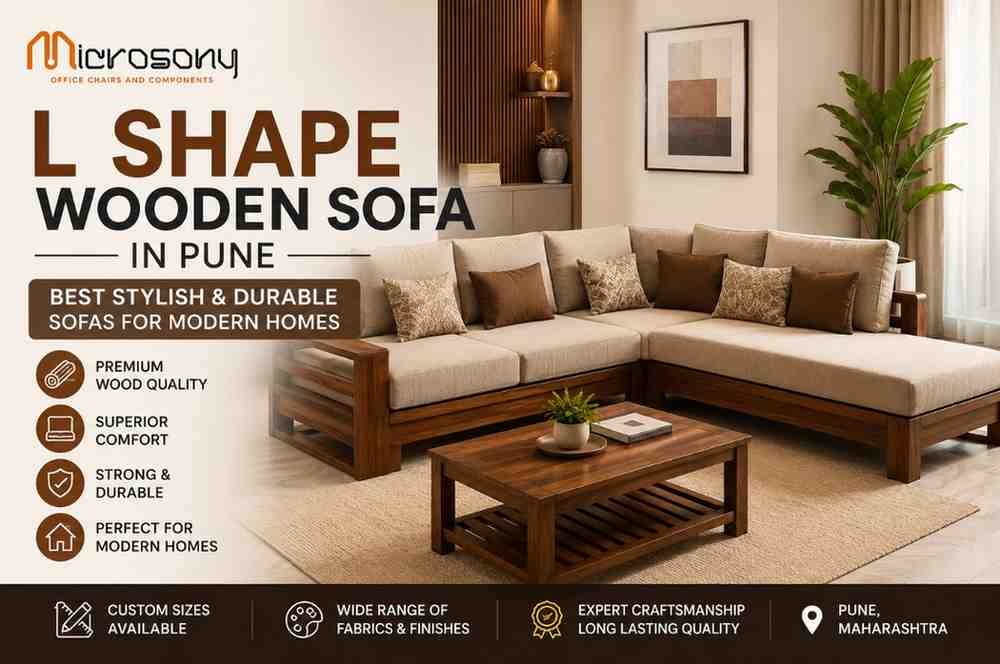 L Shape Wooden Sofa