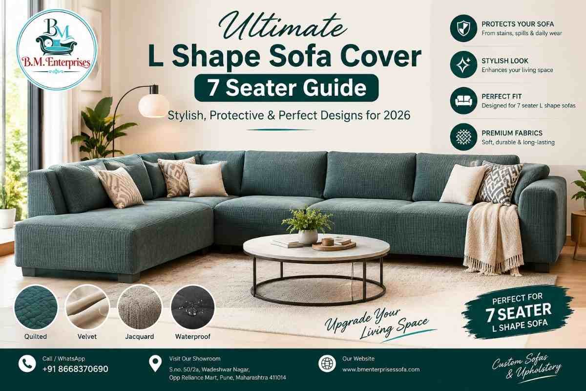 L Shape Sofa Cover 7 Seater